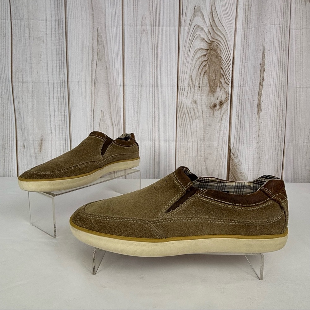 Clark’s Men's Suede Leather Casual Loafers Slip On Comfort Shoes Brown Size 8